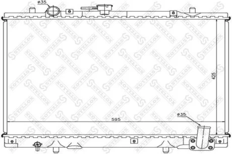 Радіатор охолодження двигуна MITSUBISHI L200 (K7_T, K6_T, K5_T) STELLOX 1025966SX