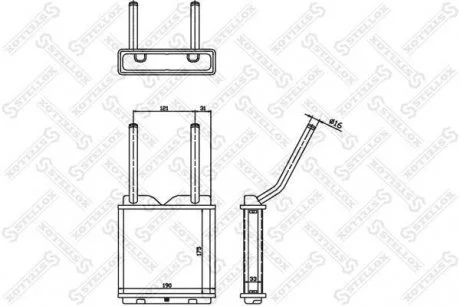 Радіатор пічки Opel Vectra A/Astra F 88- STELLOX 10-35010-SX