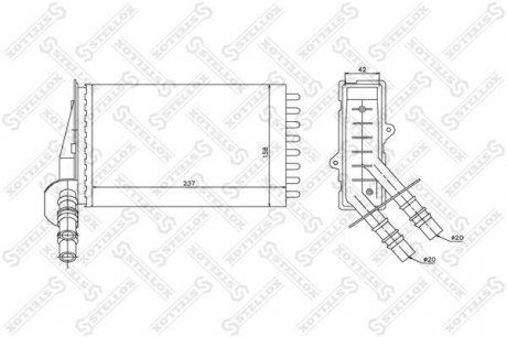 Радиатор печки Renault Clio II 98- STELLOX 10-35043-SX (фото 1)