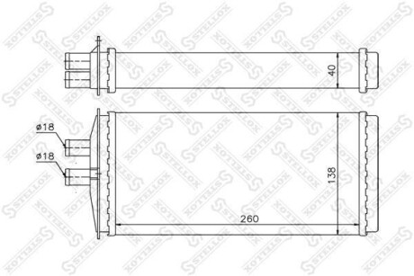 Радіатор опалення салону VW Caddy, Skoda Felicia 1.3/1.6 96-01 STELLOX 1035109SX (фото 1)