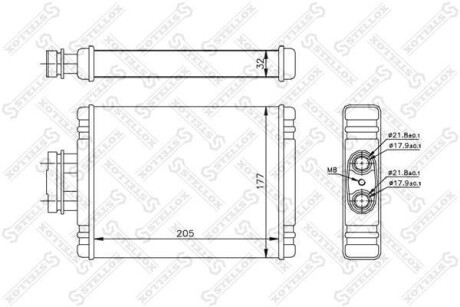 Радіатор опалення салону VW Polo all 02> STELLOX 1035114SX (фото 1)