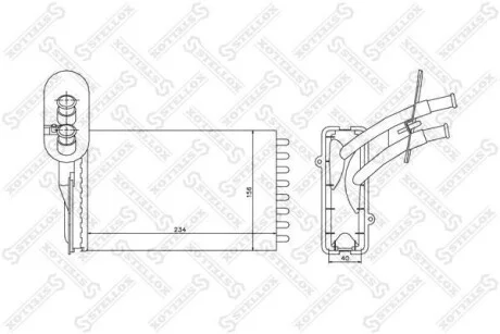 Радіатор опалення салону VW Golf/Passat/Polo/Scirocco, Seat Ibiza 83> STELLOX 1035116SX