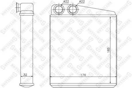 Радіатор опалення салону VW Eos 2.0FSi/Tiguan 1.4TSi 06> STELLOX 1035117SX (фото 1)