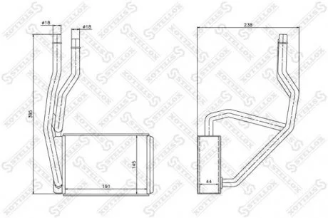 Радіатор пічки FORD FIESTA V, FUSION 1.25-1.6D 11.01-12.12 STELLOX 10-35132-SX