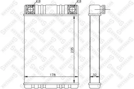 Радіатор опалення салону MB W203/C209/W463/R230 00> STELLOX 1035144SX