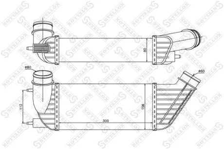 Радіатор інтеркулера Citroen Jumper, Peugeot Expert 2.0/2.2HDi 02> STELLOX 1040176SX