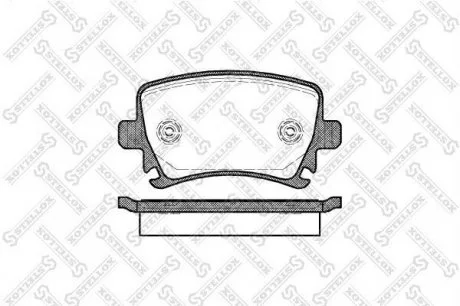Колодки гальмівні зад. VW Touran 1.6 1.9 TDI 2.0 TDI 02.03- Skoda STELLOX 1042 000B-SX