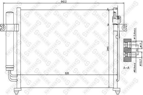 Радіатор кондиціонера Getz STELLOX 1045027SX (фото 1)