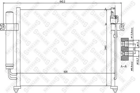 Радіатор кондиціонера Getz STELLOX 1045027SX