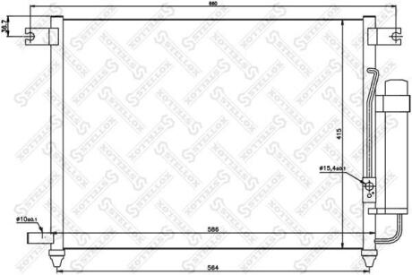 Радіатор кондиціонера Aveo STELLOX 1045079SX