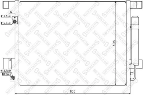 Радіатор кондиціонера Mitsubishi STELLOX 1045135SX