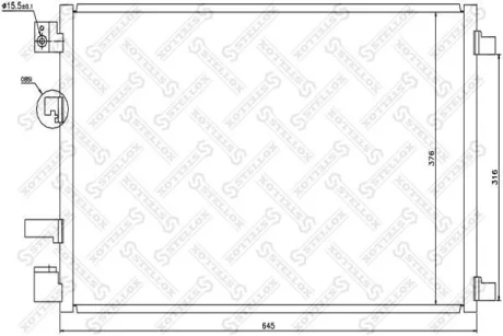 Радіатор кондиціонера Nissan Qashqai 1.5DCi 07> STELLOX 1045482SX