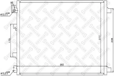 Радиатор кондиционера Nissan Qashqai 1.6i 10/06- STELLOX 10-45484-SX