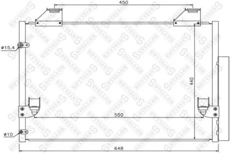 Радіатор кондиціонера Toyota Hi-LUX 3.0TD 05> STELLOX 1045732SX