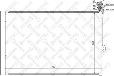 Радіатор кондиціонера VW Touareg 3.0 TDI 10> STELLOX 1045736SX