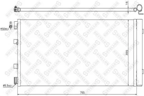 Радиатор кондиционера Opel Movano/Renault Master III 2.3 dCi/2.3CDTI 10- STELLOX 10-45737-SX