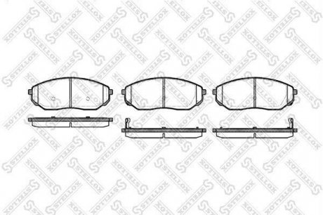 Гальмівні колодки дискові перед. Kia Sorento 02- STELLOX 1052 002B-SX