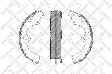 Гальмівні колодки задні 200x35 Toyota Carina II 1.6-2.0,2.0D 83-93,Camry1.8,2.0 STELLOX 108 100-SX