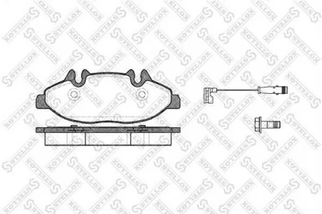 Гальмівні колодки передні (20.8 mm) Mercedes Vito/Viano STELLOX 1120 002-SX