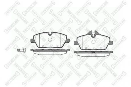 Гальмівні колодки перед. BMW E87, E90 1.6i-3.0i 09.04- STELLOX 1142 000-SX