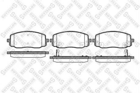 Гальмівні колодки передні (16.8 mm) Kia Picanto 04- STELLOX 1144 002-SX