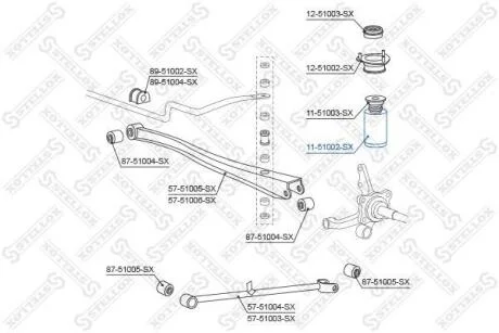 Пильовик амортизатора заднього Accent 95-04 STELLOX 1151002SX