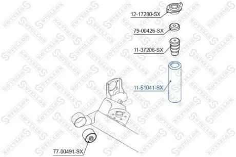 Пильовик амортизатора заднього Getz Picanto Accent 06~ Rio III STELLOX 1151041SX
