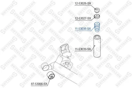 Відбійник амортизатора заднього Picanto STELLOX 1153038SX