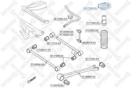 Опора амортизатора переднього лівого Fiat Scudo,Citroen Evasion all 95> STELLOX 1217368SX