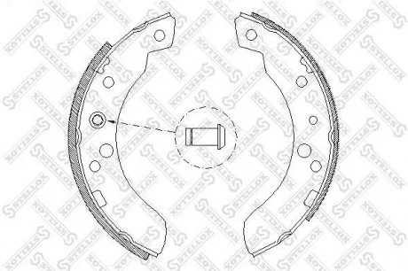 Фото 1 - колодки тормозные 228x45 Ford Transit 11,85-91 STELLOX 122 100-SX Колодки тормозные 228x45 Ford Transit 11,85-91 STELLOX 122 100-SX (фото 1)