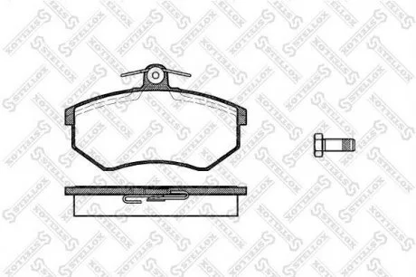 К-кт перед. гальм. колодок VAG 80/A4/Cabriolet/Chery Tiggo, Amulet, Fora STELLOX 145 000-SX