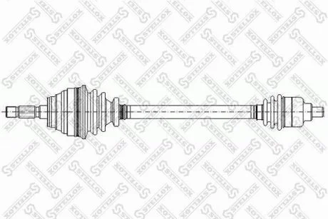 Полуось права ABS+ Dacia Logan 1.4/1.6 04- STELLOX 158 1034-SX (фото 1)