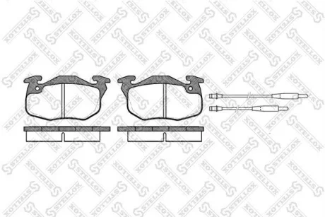 Колодки гальмівні передні (диск) Peugeot 106 1.1-1.5D 91-96, Citroen Saxo 1.1-1.5D 96-02 STELLOX 203034BSX