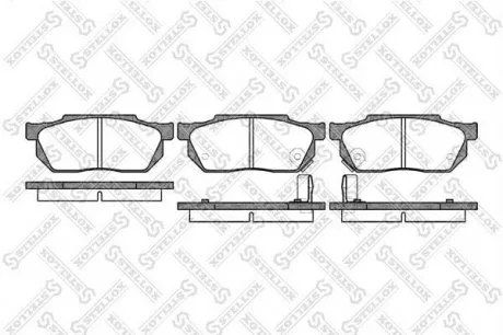 ТОРМОЗНЫЕ КОЛОДКИ ПЕРЕД. HONDA CIVIC (EG,EH) 1.3 10/1991-11/1995,HONDA CIVIC E STELLOX 204 002-SX (фото 1)