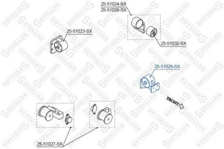 Опора двигуна передня Accent 99~ STELLOX 2551025SX