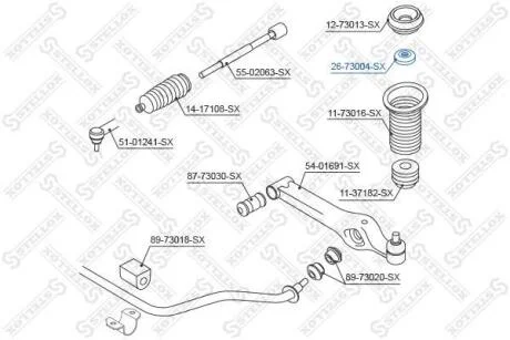 Підшипник опори амортизатора переднього AVEO / VAG STELLOX 2673004SX