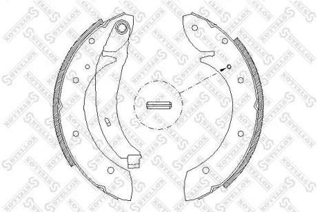 Колодки гальмівні задні (барабані) PEUGEOT PARTNER 96-, 405 92-95 CITROEN BERLINGO 96- Renault Espace 2.0i/3.0i/1.9DTi/2.2TD 96-02 STELLOX 407102SX