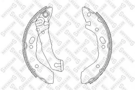 Гальмівні колодки задні 180x35 Hyundai Excel, Pony 92- STELLOX 412 100-SX
