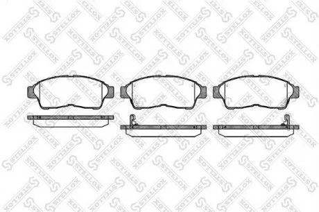 Тормозные колодки передние (17.5mm) Toyota Corolla1.4,1.6,2.0,2.0D 07/92-(Aisin) STELLOX 413 022B-SX