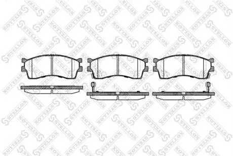 Колодки гальмівні передні (диск) Kia Clarus 1.8i-2.0i 99-00/Carens I 1.8i 16V 00-02 STELLOX 426032SX