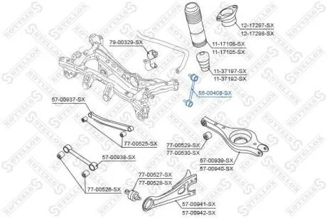 Тяга стабілізатора заднього IX35 4WD 2009-2013 STELLOX 5600408SX