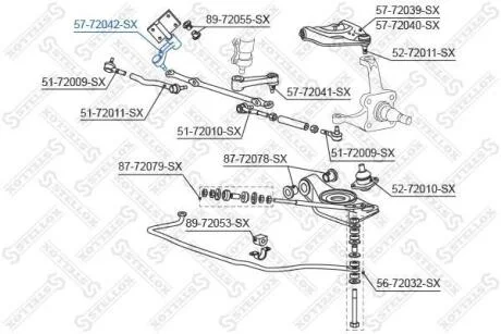 Важіль маятниковий MITSUBISHI L200 (K3_T, K2_T, K1_T, K0_T) STELLOX 5772042SX