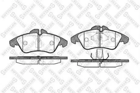 Фото тормозные колодки дисковые перед. DB Sprinter 208D/Sprinter 208E/Sprinter 210D/Sprinter/VW LT 95- STELLOX 589 000B-SX Тормозные колодки дисковые перед. DB Sprinter 208D/Sprinter 208E/Sprinter 210D/Sprinter/VW LT 95- STELLOX 589 000B-SX