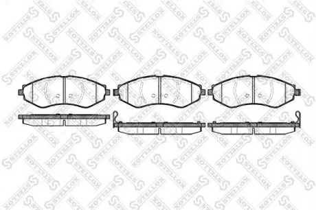 К-кт перед. тормозов. колодок Chevrolet Lacetti/Daewoo Nubira1.4 05- STELLOX 656 022-SX