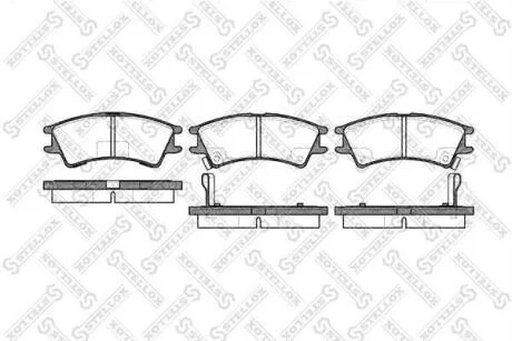 Колодки гальмівні передні (диск) Hyundai Atos/Atos Prime 1.0i 12V 98 STELLOX 686002BSX