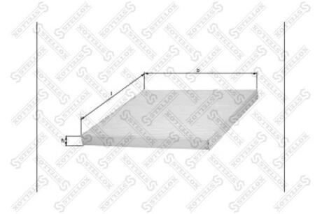 Фільтр салону VW Sharan,Ford Galaxy,Seat Alhambra всі моделі 95-02 STELLOX 7110052SX