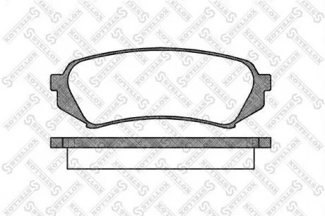Гальмівні колодки задні Toyota Landcruiser 100, Lexus LX470 98- STELLOX 717 000B-SX