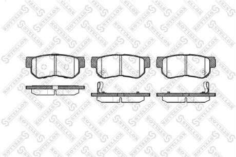 Колодки гальмівні задні (диск) KIA Magentis 01,Hyundai Sonata 2.0-2.7 98-01 STELLOX 757012BSX