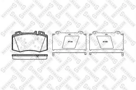Тормозные колодки дисковые перед. с датч. MB W220 S-klasa 02- STELLOX 780 000B-SX
