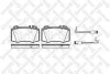 Колодки гальмівні передні (диск) MERCEDES-BENZ C-CLASS (W203), C-CLASS T-Model (S203), C-CLASS Купе (CL203), CLK (C209), CLS (C219), E-CLASS (W211), E-CLASS T-Model (S211) STELLOX 780002BSX (фото 1)